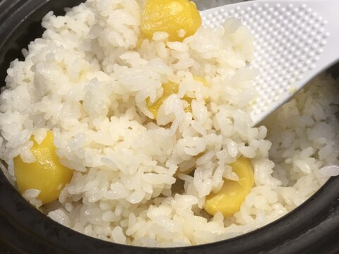 土鍋で簡単！栗ご飯♬